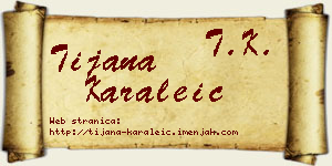 Tijana Karaleić vizit kartica